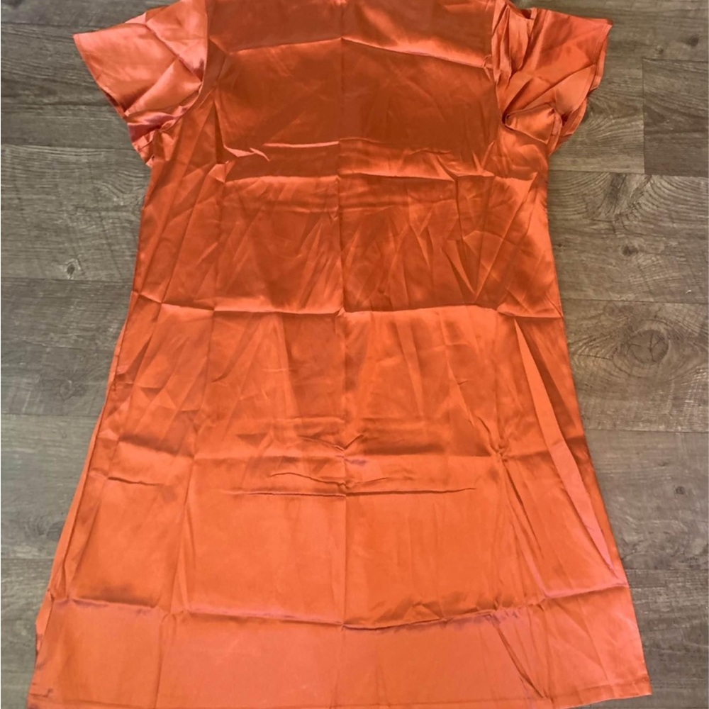 Joules Orange Satin Dress - Picture 3 of 3